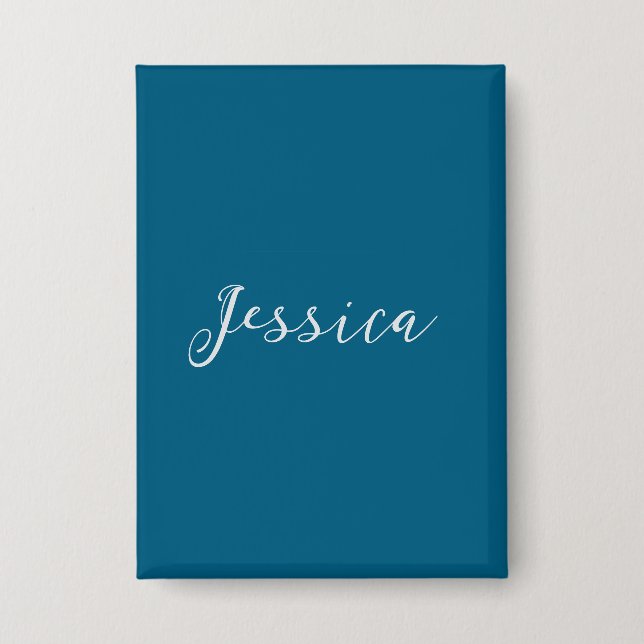 Chapa Blue Modern Elegant Plain Simple Professional Name (Anverso)