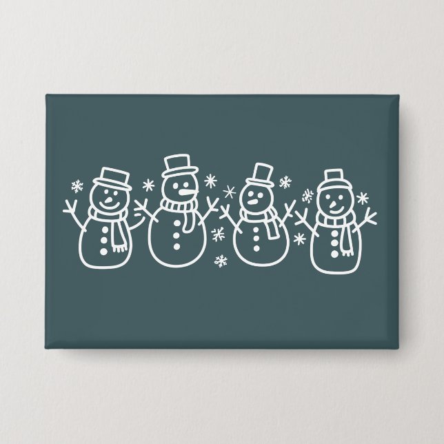 Chapa Blue Snowman Christmas Holiday Winter Festive Xmas (Anverso)