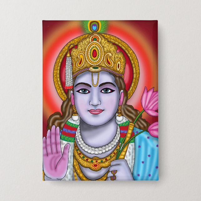 Chapa Bolso de mano Shree Krishna (Anverso)