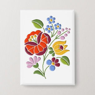 Chapa Bordado de Kalocsa - Arte folclórico húngaro