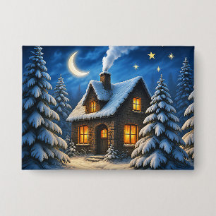 Chapa Bosque y casa de Navidad con magia hermosa