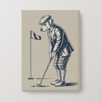 Boston Terrier Golf Vintage Perro Golfista Boston 