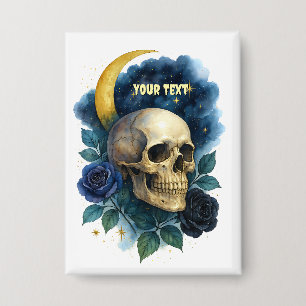 Chapa Brujería estética floral gótica Halloween espeluzn