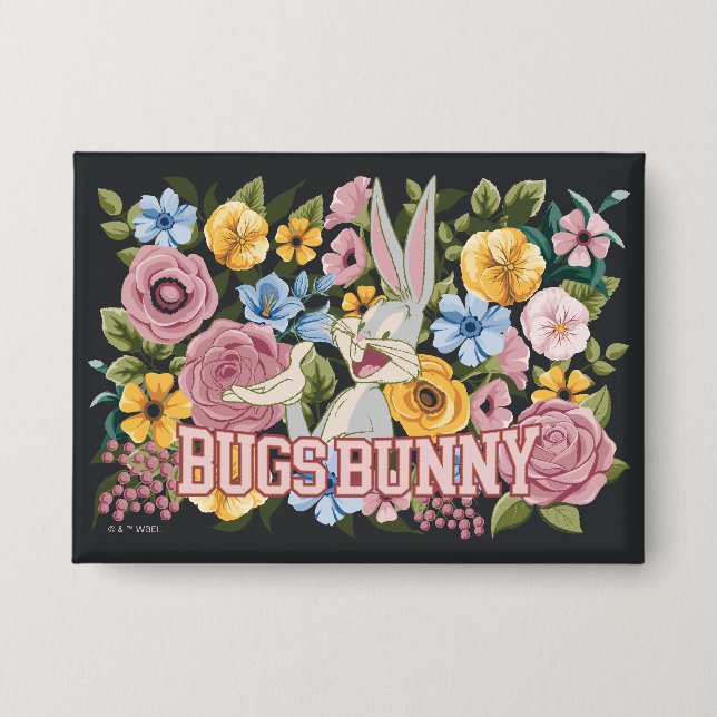 Chapa BUGS BUNNY™ Bordado Floral Gráfico (Anverso)
