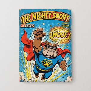 Chapa Bulldog Superhero Flying with Cape