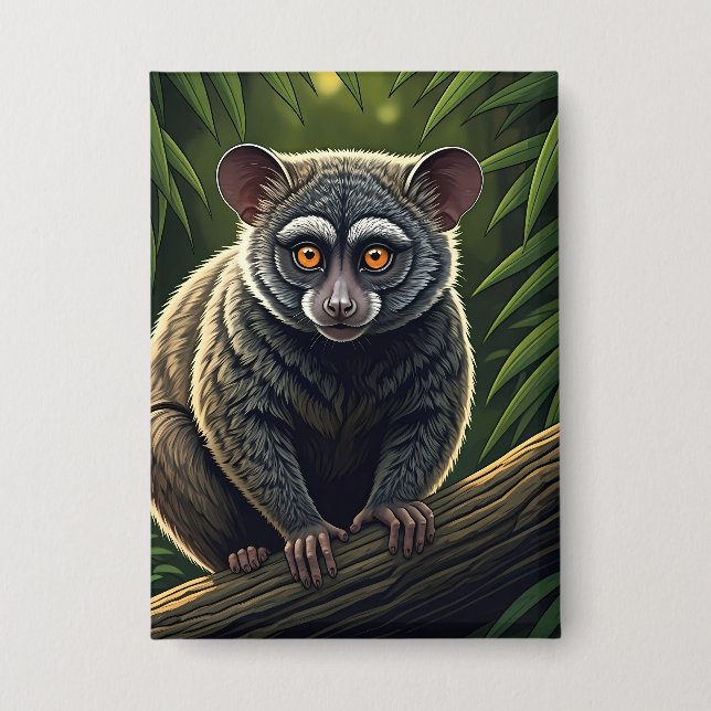 Chapa Bush Baby Perched on Jungle Branch (Anverso)