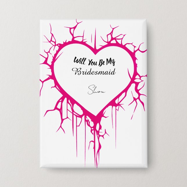 Chapa Button Pink Heart (Anverso)