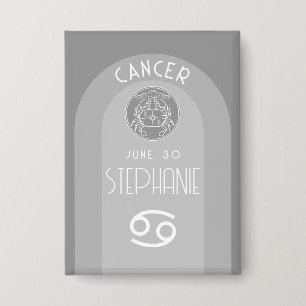 Chapa Cáncer de Zodiaco de Cumpleaños personalizado - Di
