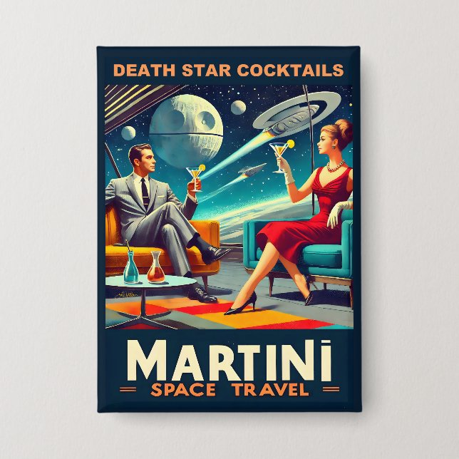 Chapa Carteles de viaje espacial Martini Estrella de la  (Anverso)