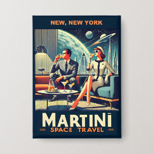 Chapa Carteles de viaje espaciales de Martini nuevos, Nu
