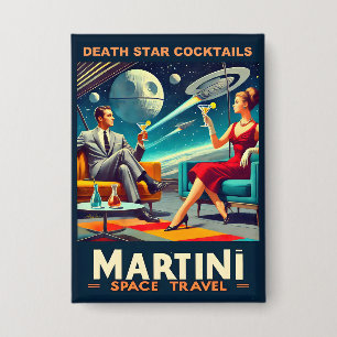 Chapa Carteles de viaje espaciales Martini Tragos de la