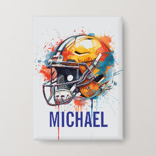 Chapa Casco de fútbol motivacional inspirador nombre