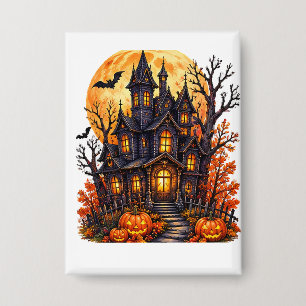 Chapa Castillo Embrujado Halloween Luna Llena