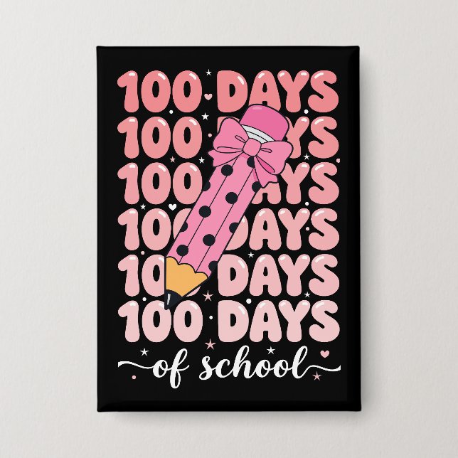 Chapa celebración de 100 días de escuela (Anverso)