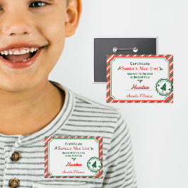 Chapa Certificado de Diploma de Navidad de Lista Bonita