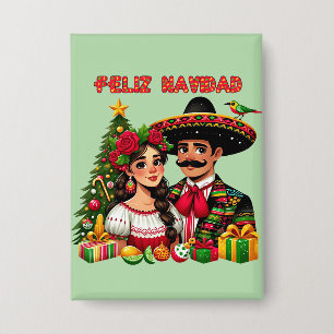Chapa Chica mexicana hombre árbol de Navidad Feliz Navid