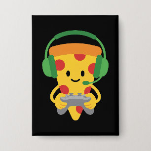 Chapa Chico entusiasta de la pizza de videojuegos divert