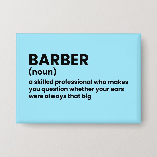 Chapa Chiste de definición de barbero (Anverso)