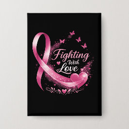 Chapa Cinta rosa de concienciación sobre el cáncer de ma