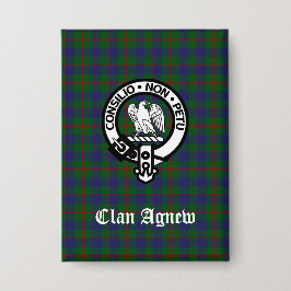 Chapa Clan Agnew Escudo y Tartán escocés