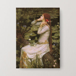 Chapa Clásica Ophelia de Shakespeare Nenúfar Arte Refina