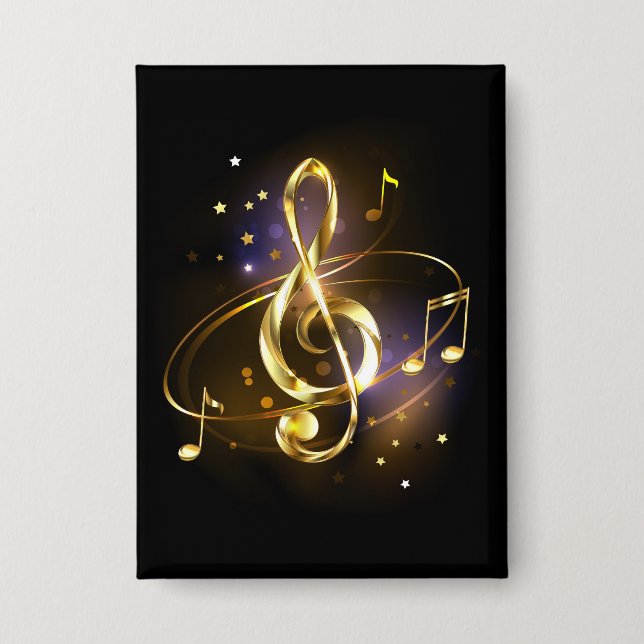 Chapa Clef de sol de música dorada (Anverso)