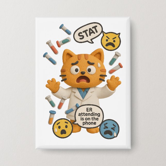 Chapa Clinical Lab Tech Cat Running So Many Tests (Anverso)