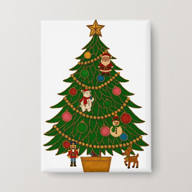 Chapa Cloisonne Art Christmas Tree Character Ornaments (Anverso)