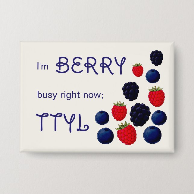 Chapa Colección de frutas de bayas mixtas Button (Anverso)