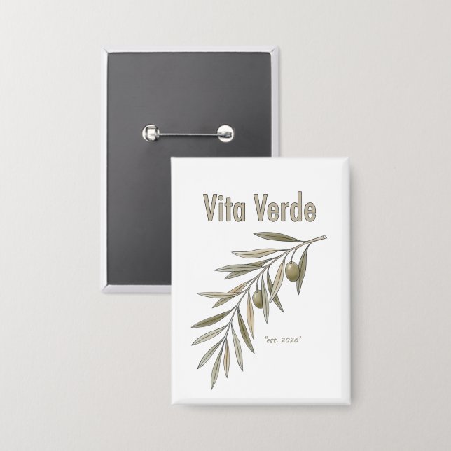 Chapa Colección Vita Verde Blanco (Anverso/Reverso)