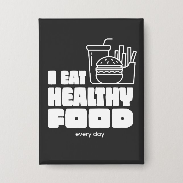 Chapa Como comida saludable todos los días (Anverso)