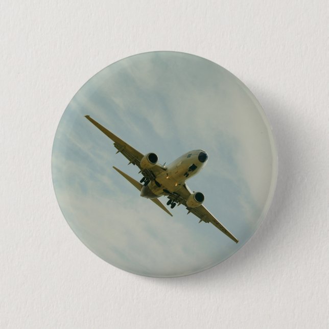 Chapa con avion vintage (Anverso)