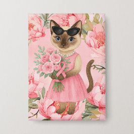 Chapa Concienciación sobre el cáncer de mama Florismo de