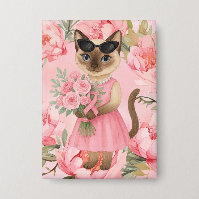 Chapa Concienciación sobre el cáncer de mama Florismo de (Anverso)