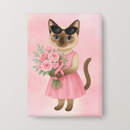 Chapa Concienciación sobre el cáncer de mama Florismo de