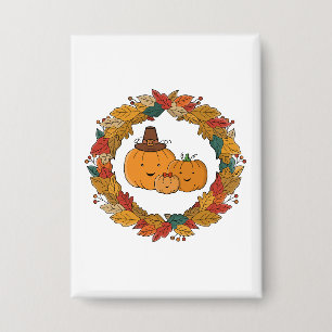 Chapa Corona de calabaza de otoño para familia