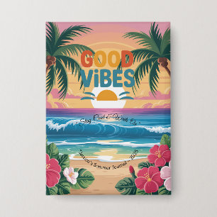 Chapa Cuaderno tropical de ondas de verano