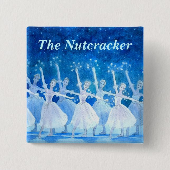 CHAPA CUADRADA 雪の精の踊り　スクエア缶バッジ (Anverso)