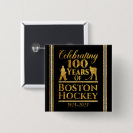 Chapa Cuadrada 100 Años De Hockey De Boston