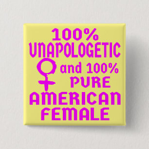 Chapa Cuadrada 100% Pura Femenina Norteamericana Sin Puras!