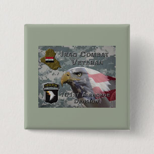 Chapa Cuadrada 101.ª Veterana de Combate Iraquí