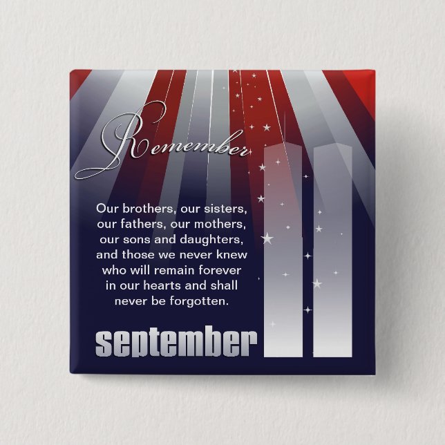 Chapa Cuadrada 11 de septiembre - Pin patriótico de la (Anverso)