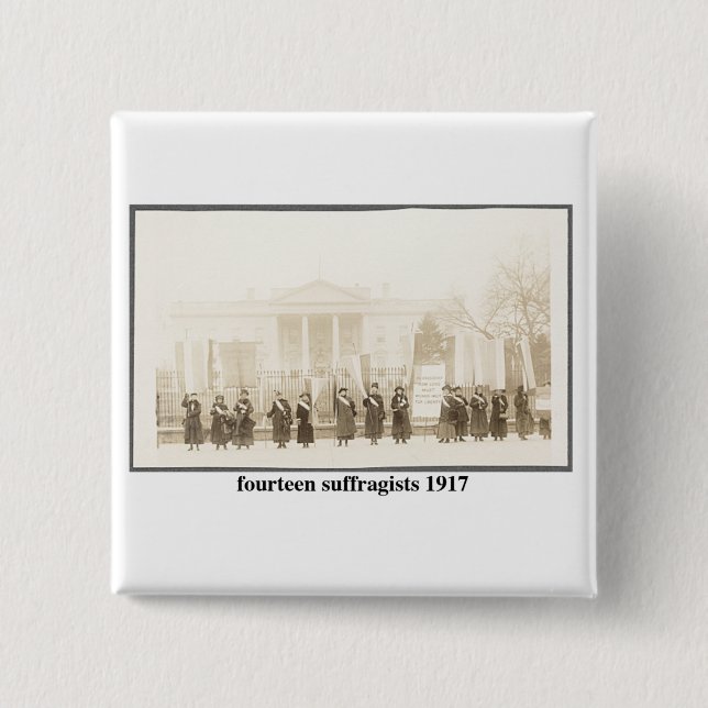 Chapa Cuadrada 14 Sufragistas, 1917 (Anverso)