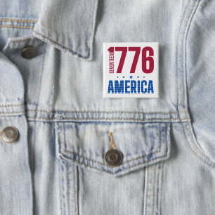 Chapa Cuadrada 1776 América 250 años libertad histórica