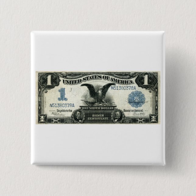 Chapa Cuadrada 1899 Certificado de plata de un dólar estadouniden (Anverso)