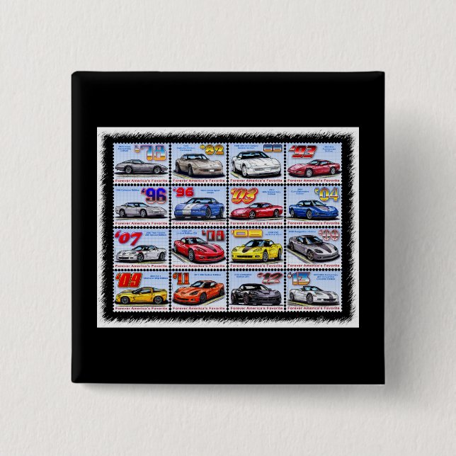 Chapa Cuadrada 1978-2013 montaje del Corvette de la edición (Anverso)