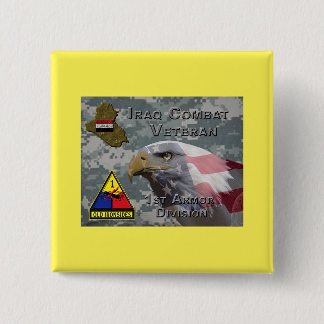 Chapa Cuadrada 1.ᵉʳ veterano de combate de la división de armas d (Anverso)