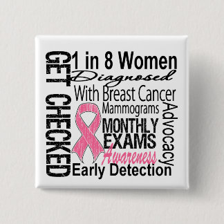 Chapa Cuadrada 1 in 8 Women - Breast Cancer Awareness