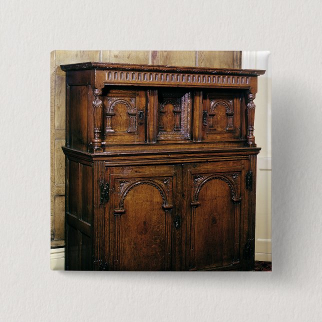 Chapa Cuadrada 24: Armario de Pasillo, roble, c.1600 (Anverso)