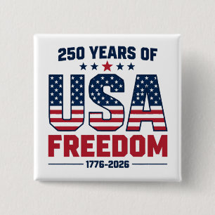 Chapa Cuadrada 250 Años De Libertad De EE. UU. 1776 2026 Patrióti